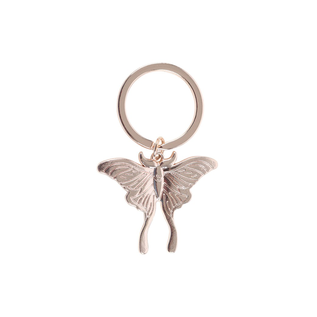Light Luna Moth Keyring