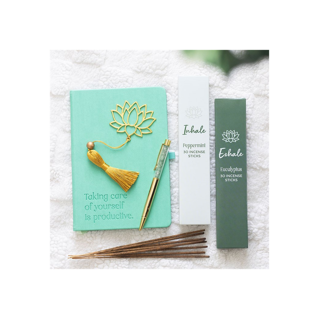 A5 Wellness Journal with Aventurine Pen