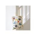 Cream Folk Print Polycotton Tote Bag
