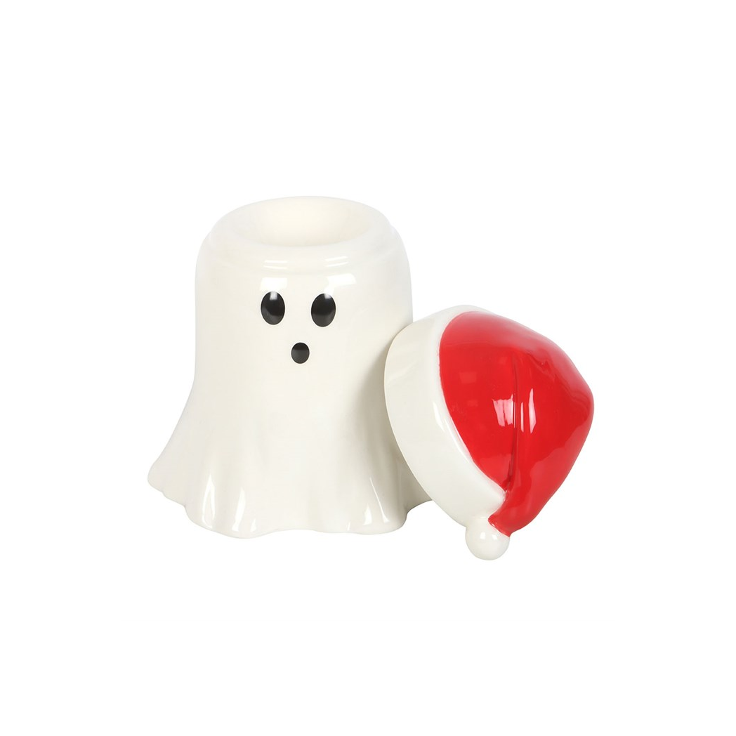 Ghost with Santa Hat Oil Burner and Wax Warmer