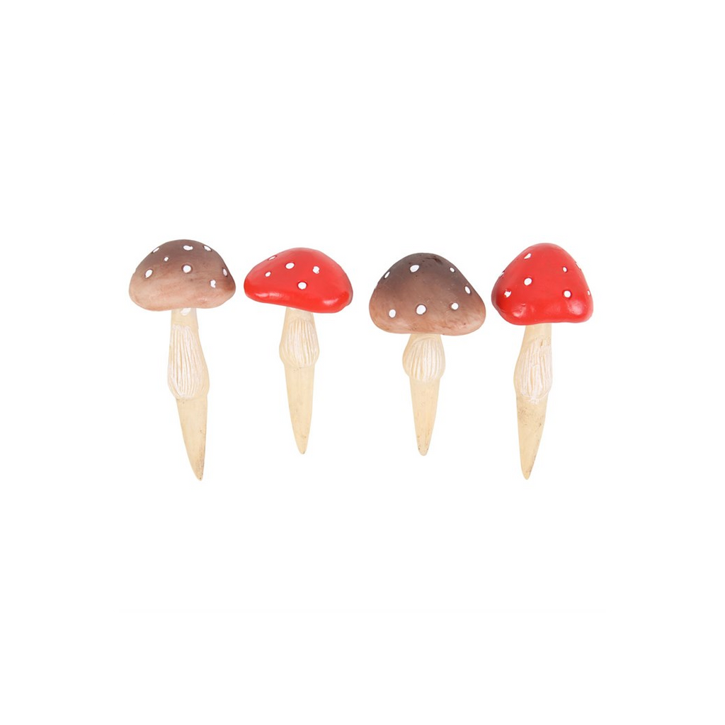 Set of 4 Mini Mushroom Plant Pot Pals