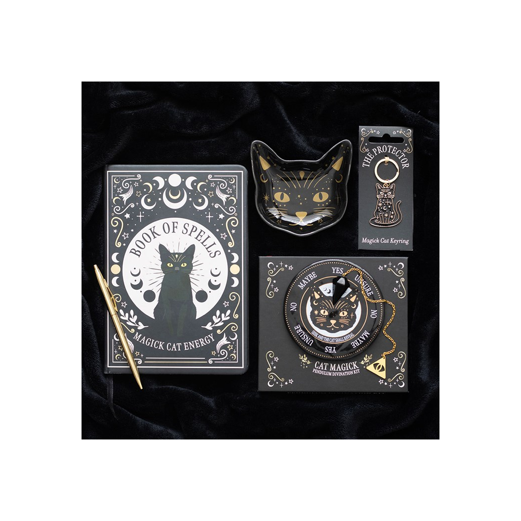 Magick Black Cat Face Trinket Dish