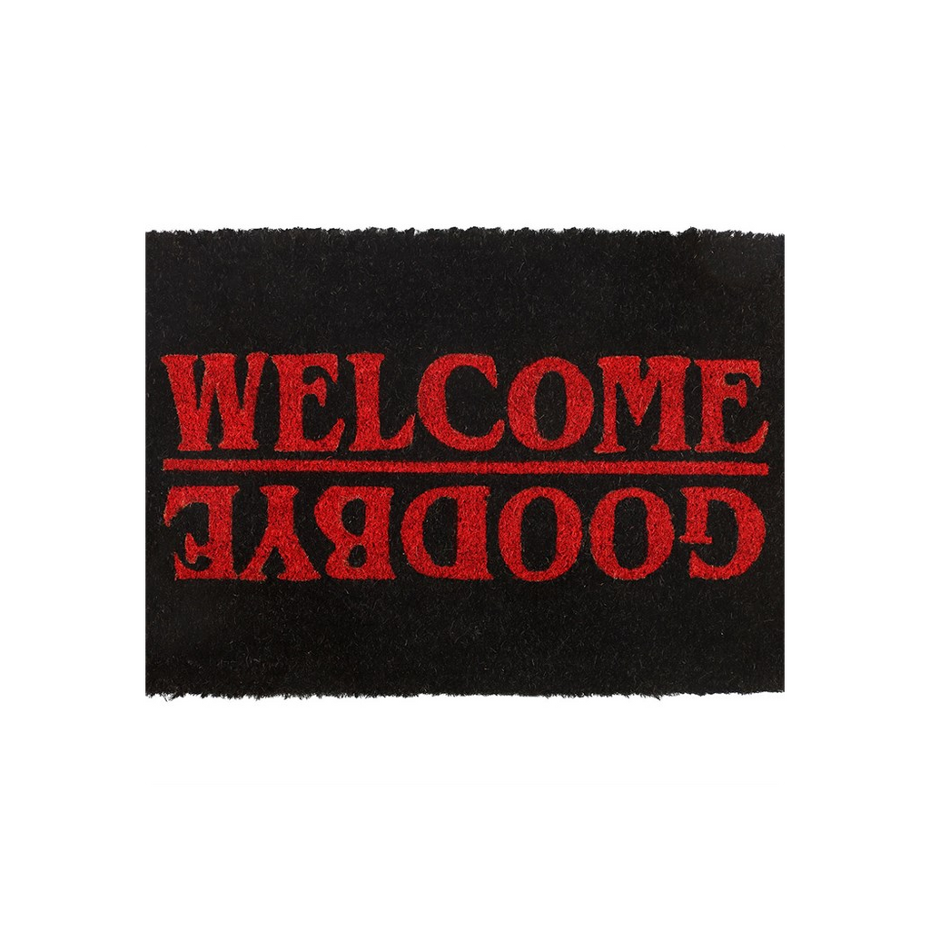 Black Welcome Goodbye Doormat