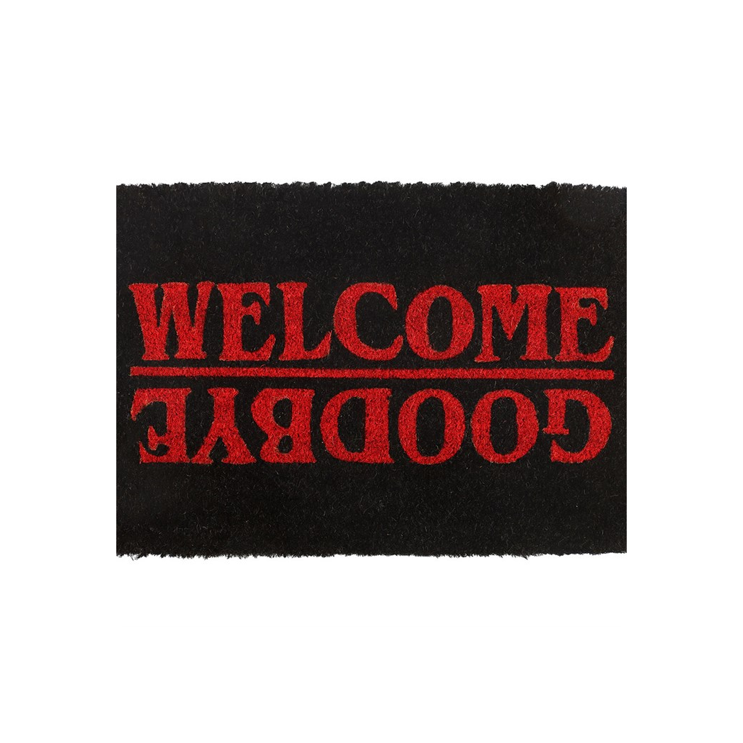 Black Welcome Goodbye Doormat
