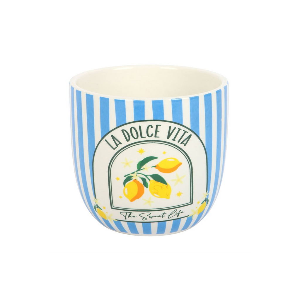 Blue Striped La Dolce Vita Plant Pot