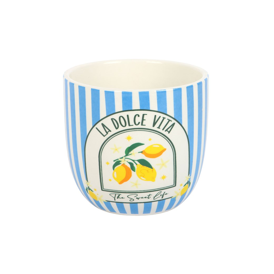 Blue Striped La Dolce Vita Plant Pot