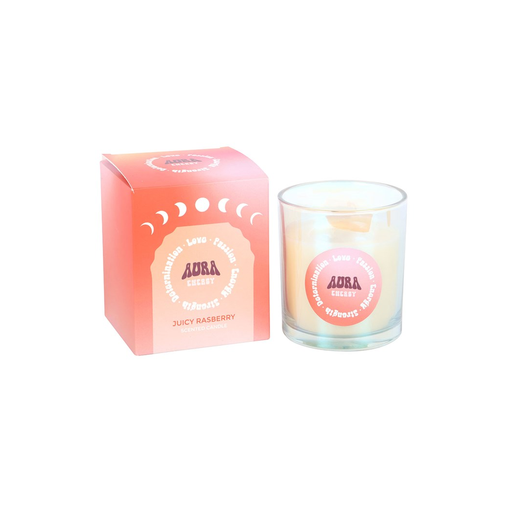 Aura Energy Juicy Raspberry Iridescent Candle