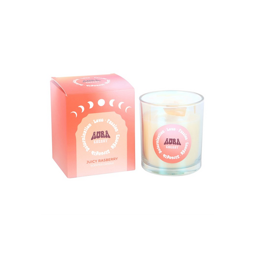 Aura Energy Juicy Raspberry Iridescent Candle
