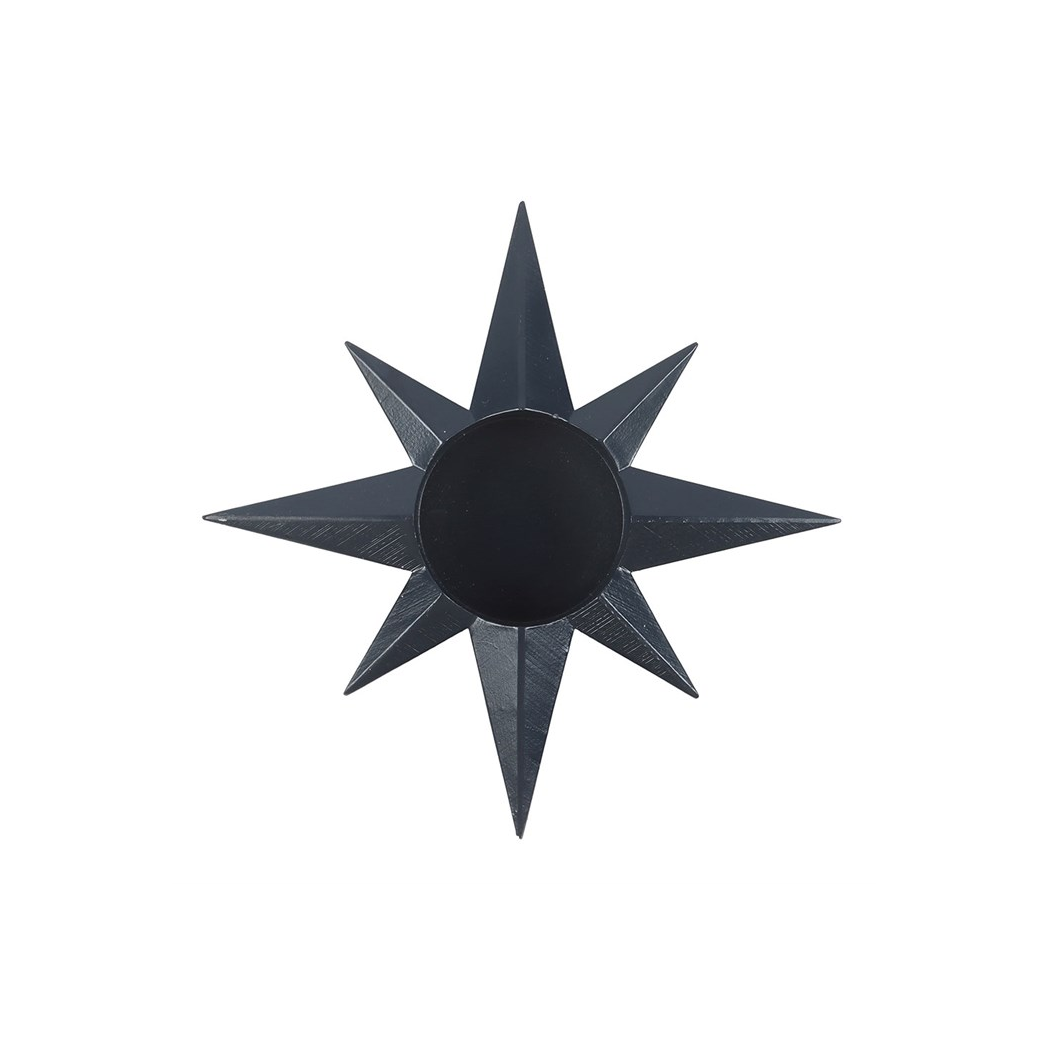 Navy Star Tealight Candle Holder