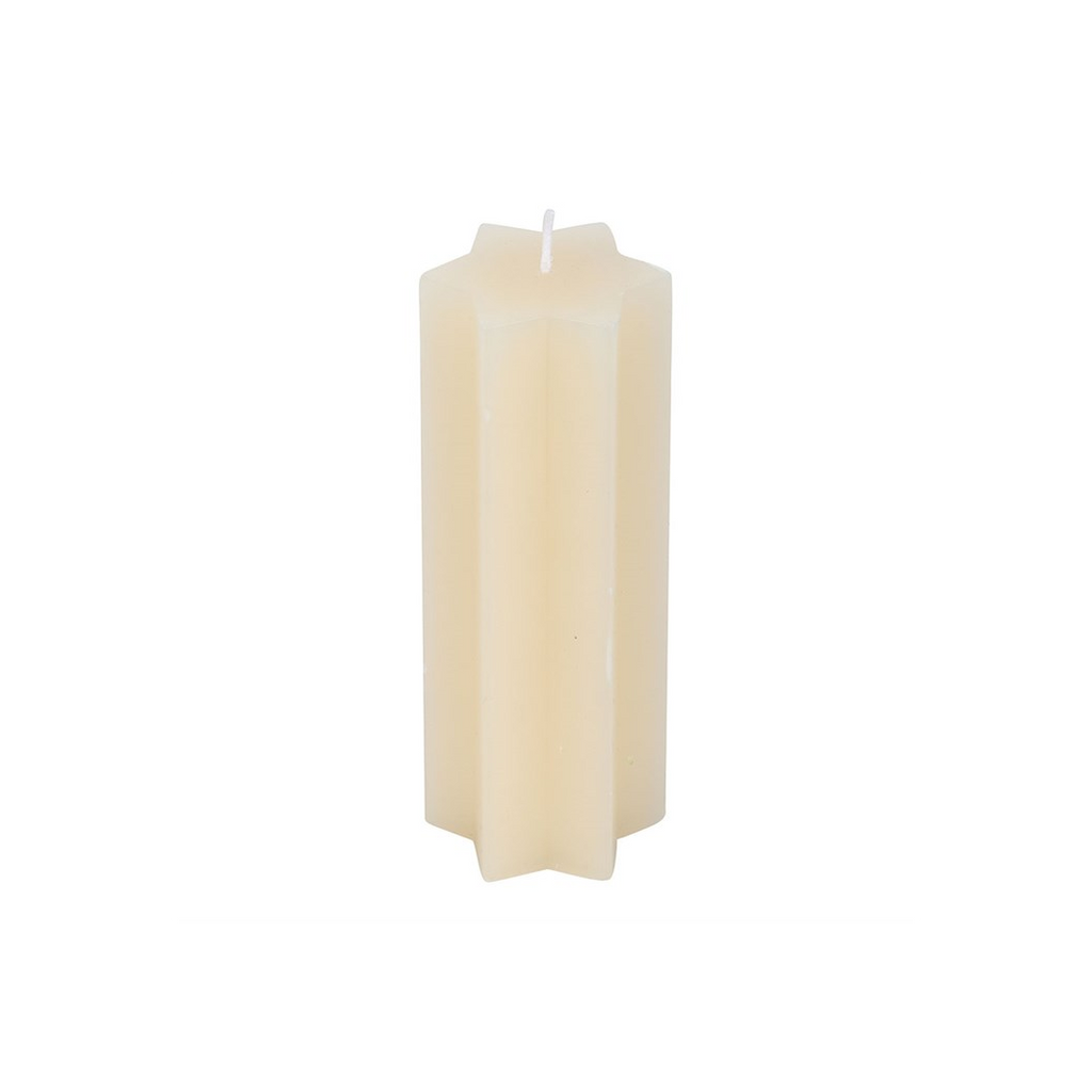 Cream Starry Night Star Shaped Taper Candle