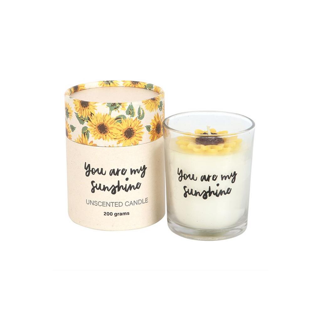 You Are My Sunshine Candle with 3D Sunflower