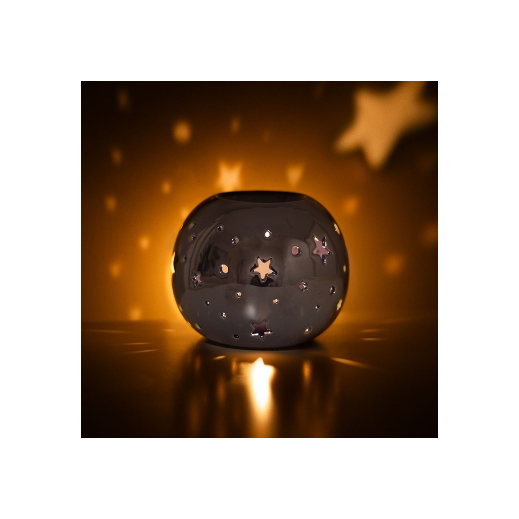 Purple Iridescent Star Oil Burner and Wax Warmer