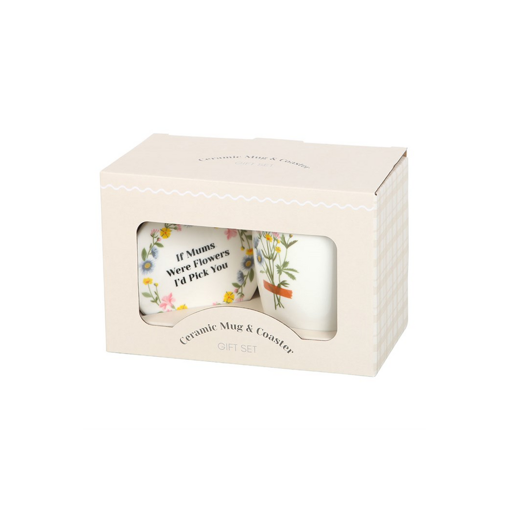 If Mums Were Flowers Floral Mug & Coaster Set