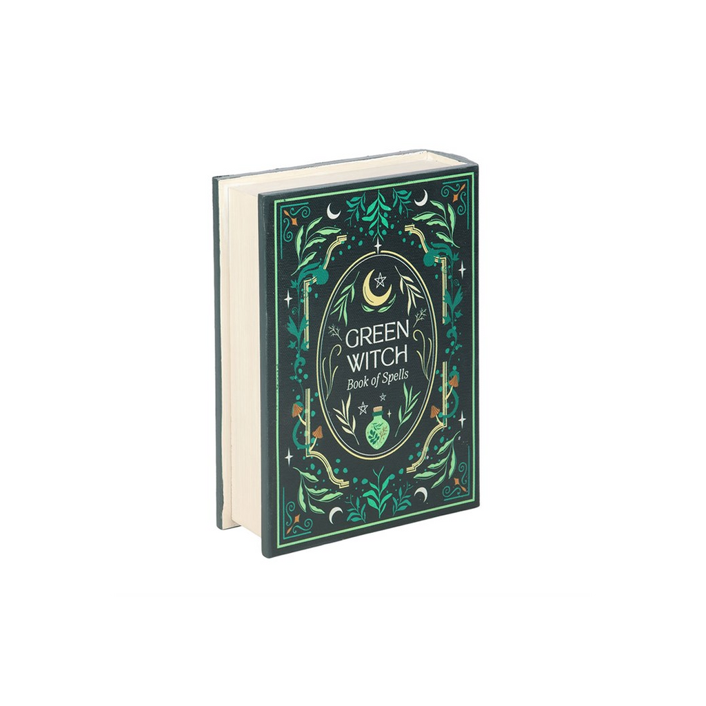 Green Witch Book Shaped Storage Box