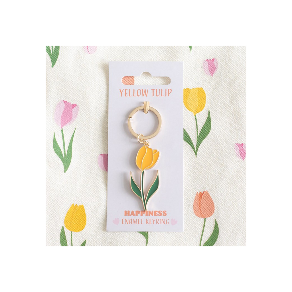 Yellow Tulip Keyring