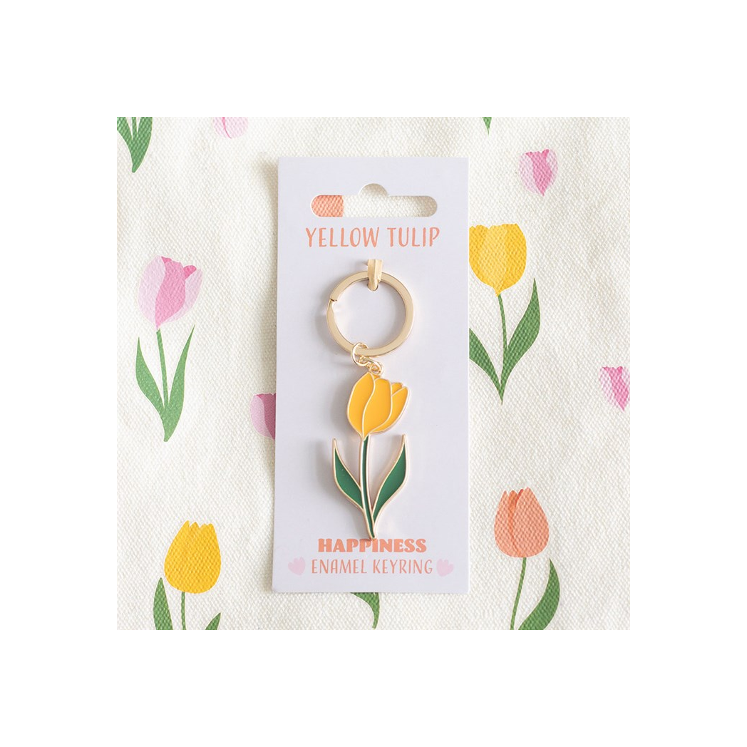 Yellow Tulip Keyring