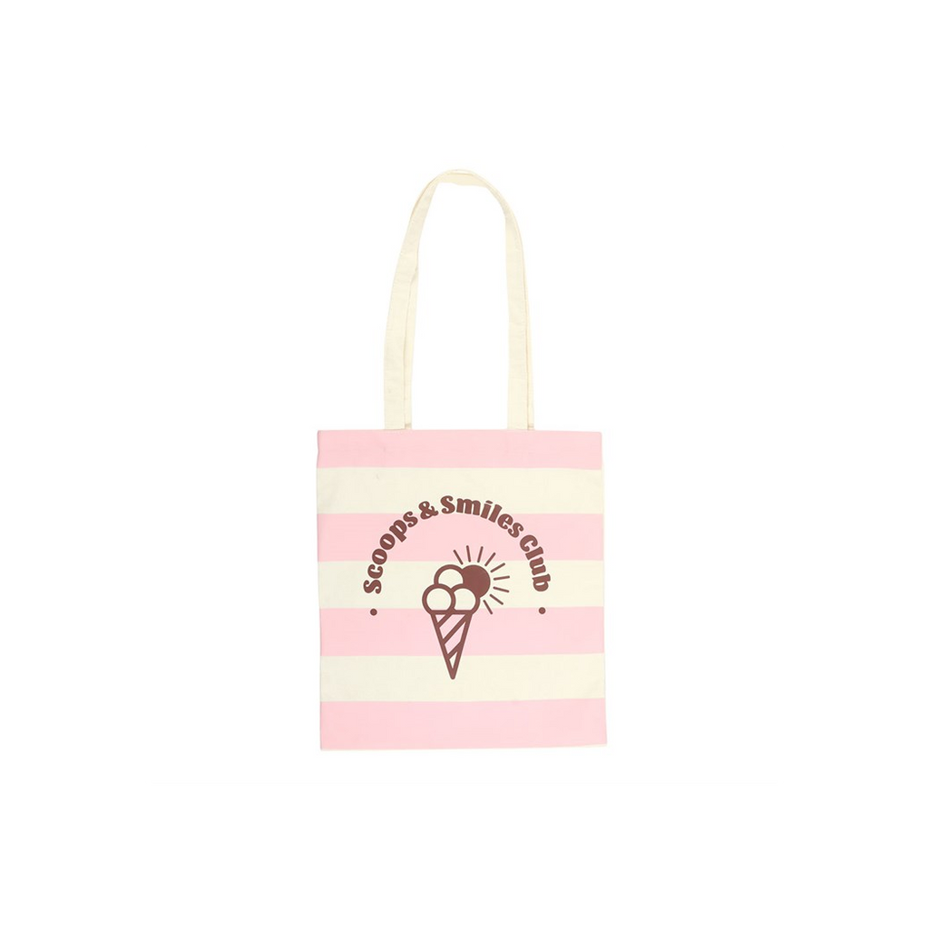 Pink Scoops & Smiles Club Polycotton Tote Bag