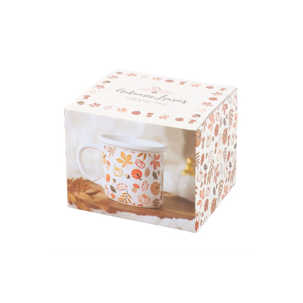 Autumn Leaves and Pumpkins Mug
