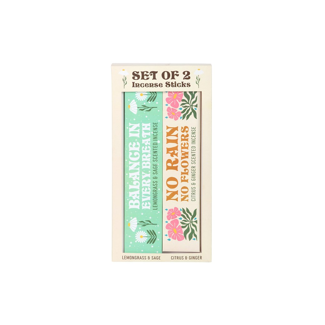 Set of 2 No Rain, No Flowers Incense Stick Packs