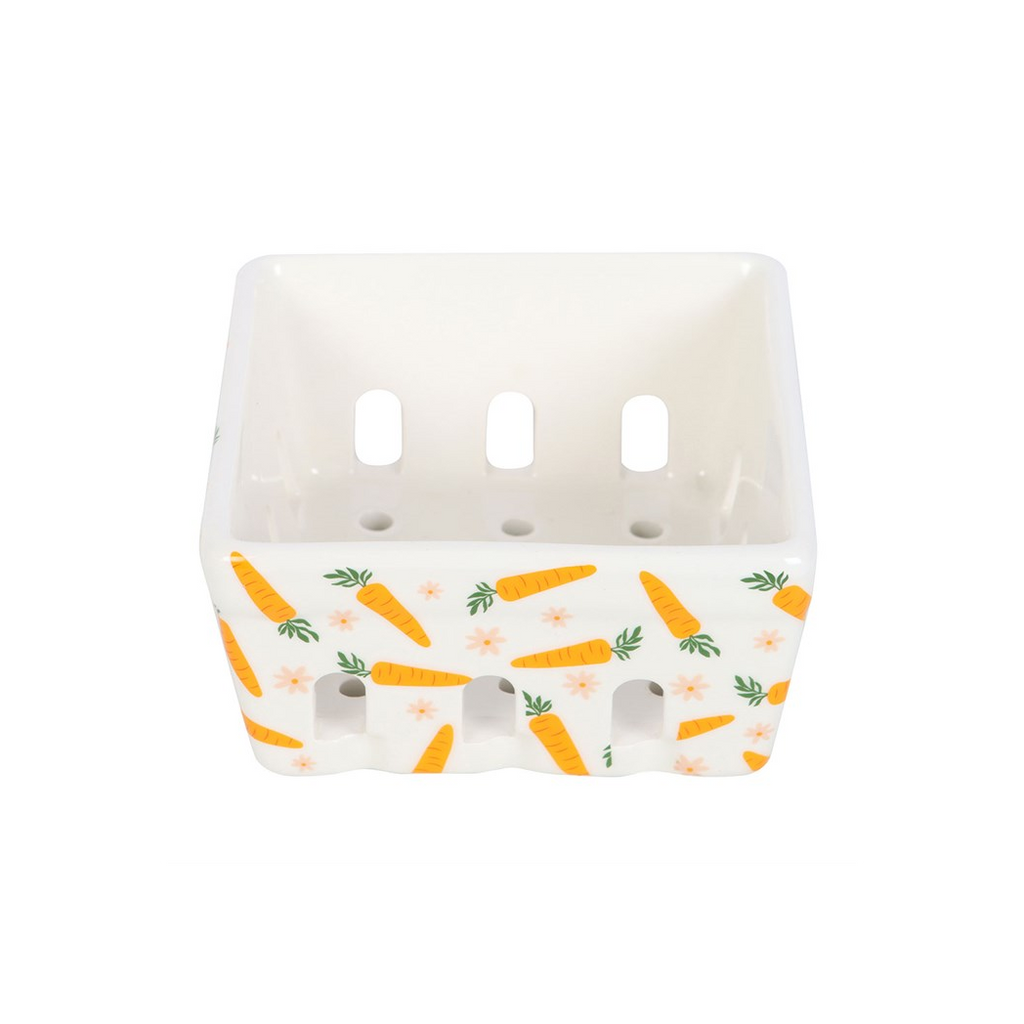 Carrot Patch Ceramic Berry Basket