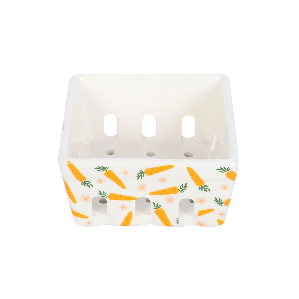Carrot Patch Ceramic Berry Basket