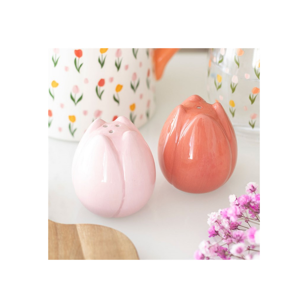 Tulip Shaped Salt and Pepper Shakers