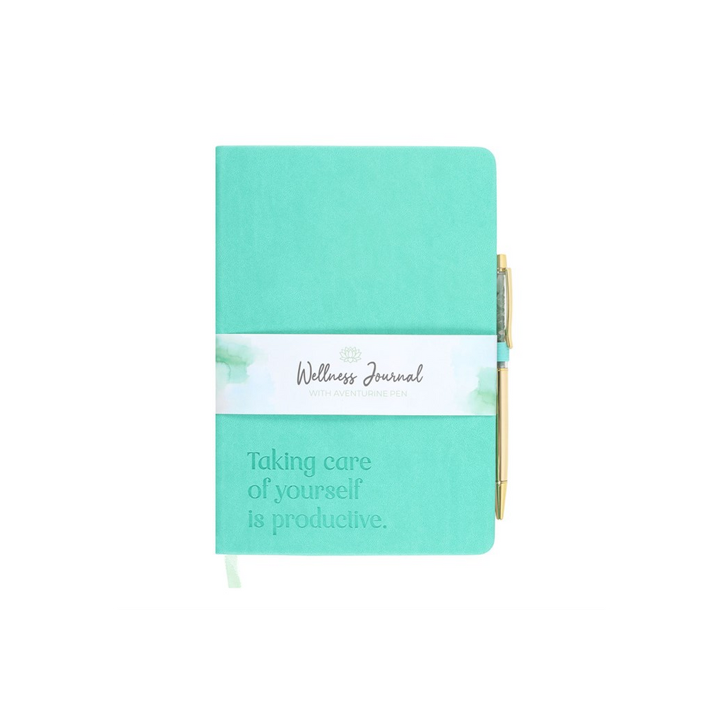 A5 Wellness Journal with Aventurine Pen