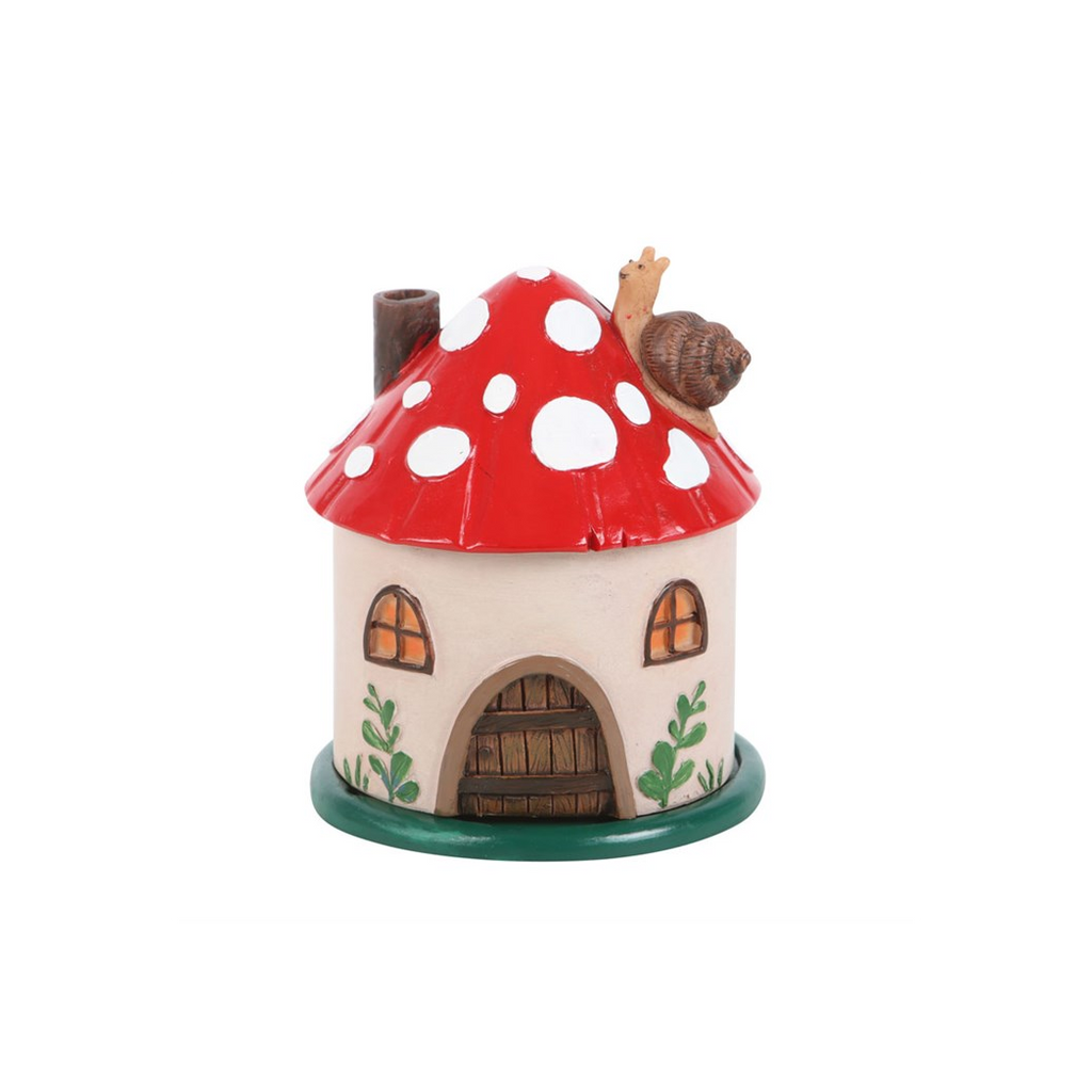 Mushroom House Resin Incense Cone Burner