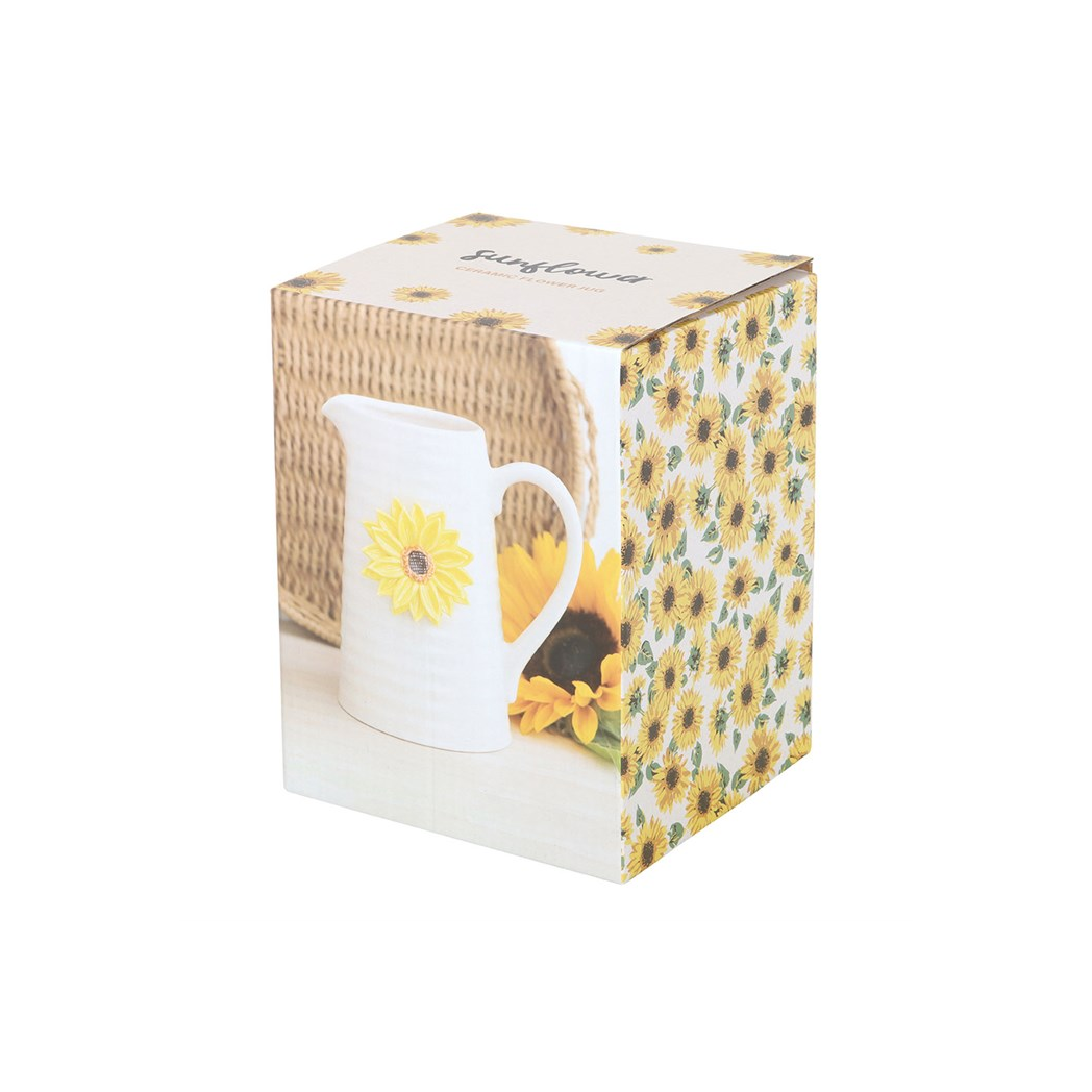 Hello Sunshine Ceramic Flower Jug with 3D Sunflower