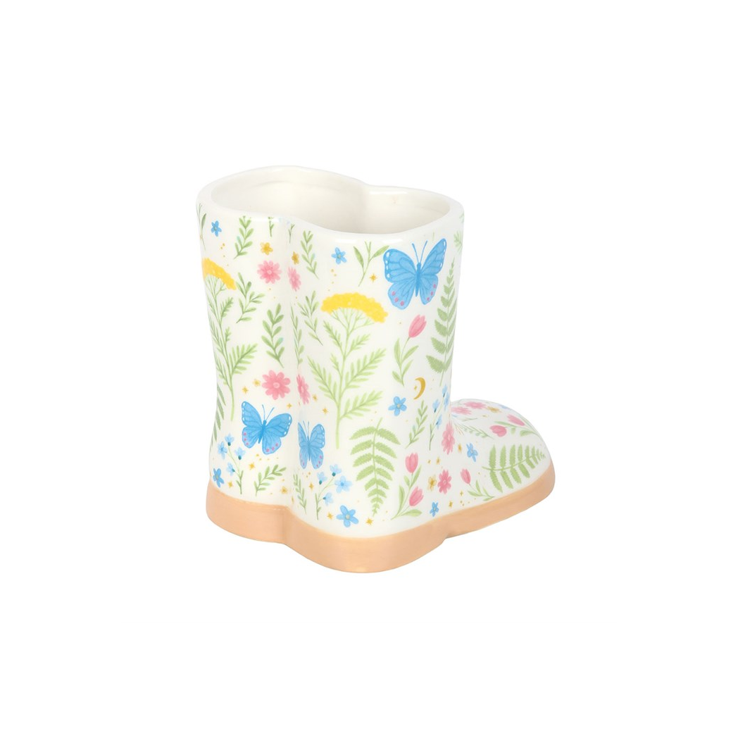 Luna Bloom Floral Print Welly Boot Planter