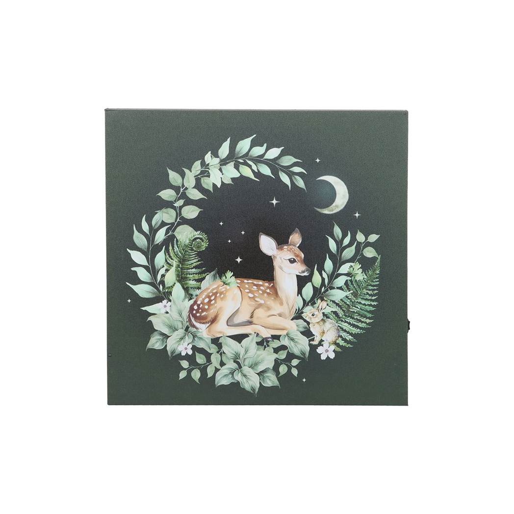 Fawn Light Up Canvas Plaque