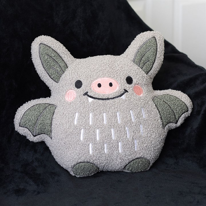 Cute Bat Boucle Cushion