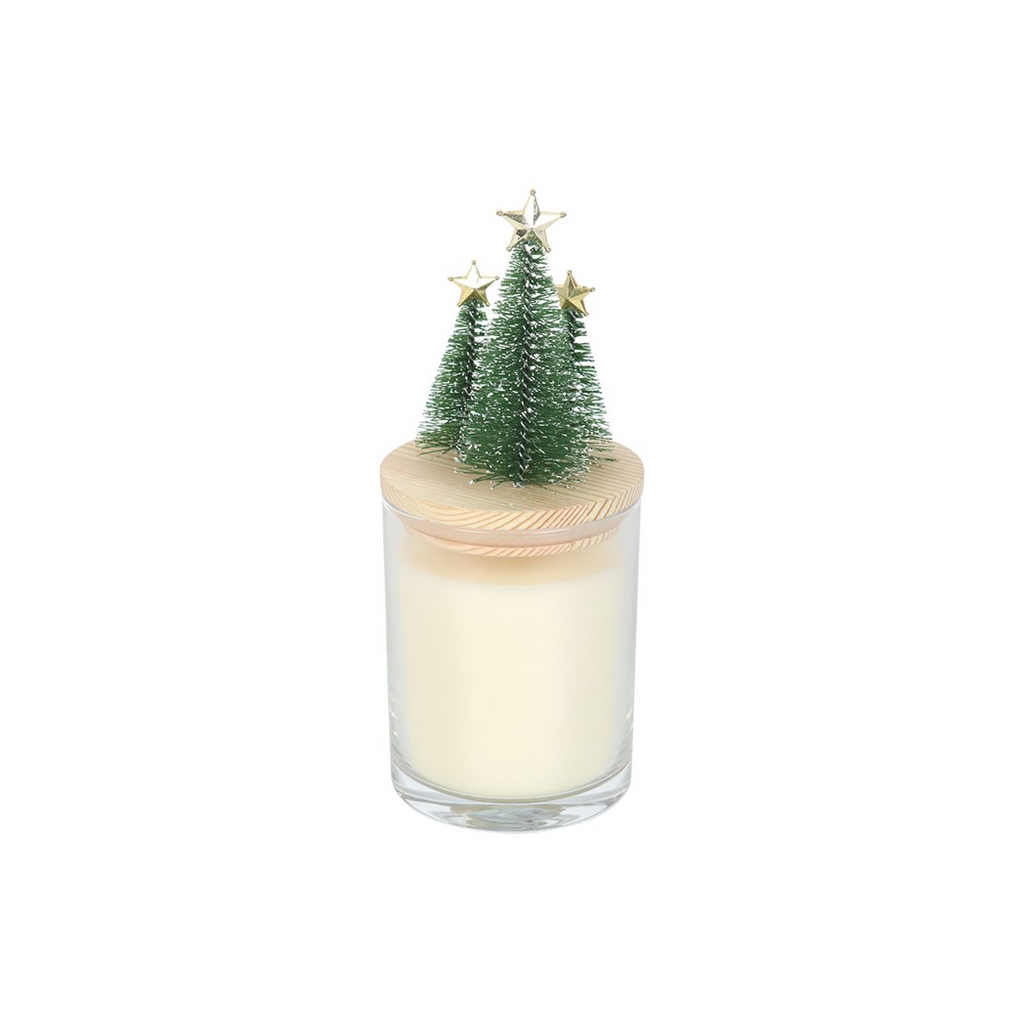 Bah Humbug Orange & Clove Glass Candle with Tree