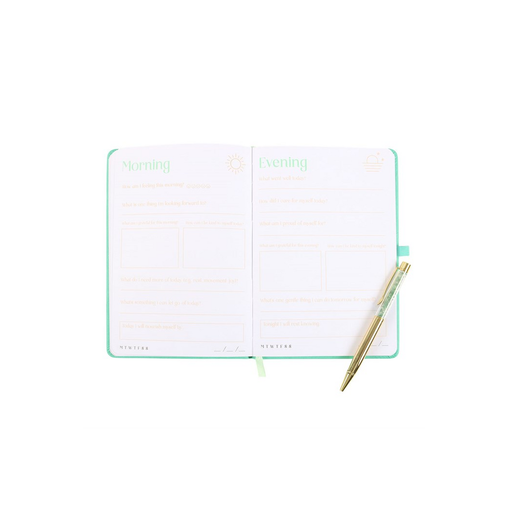 A5 Wellness Journal with Aventurine Pen