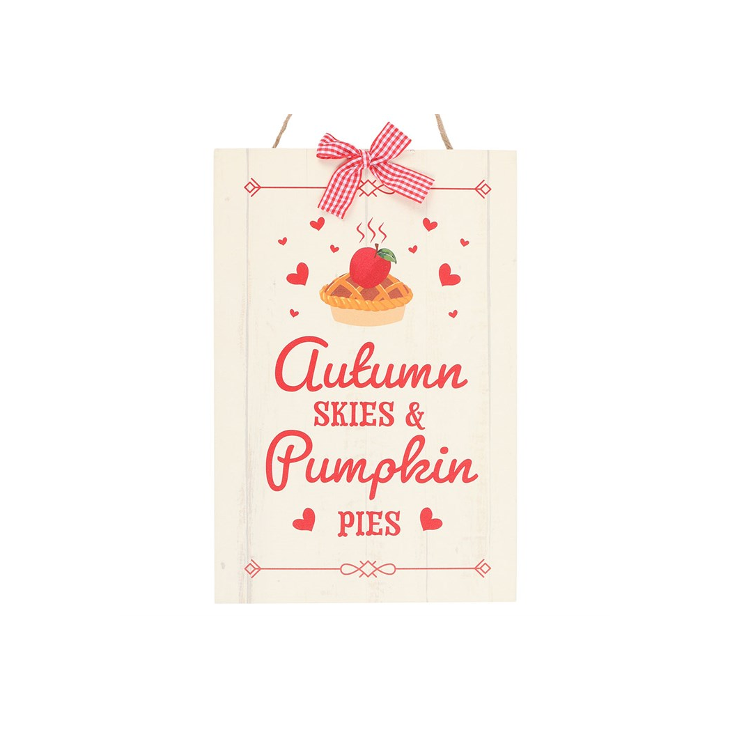 Autumn Skies & Pumpkin Pies Hanging Sign