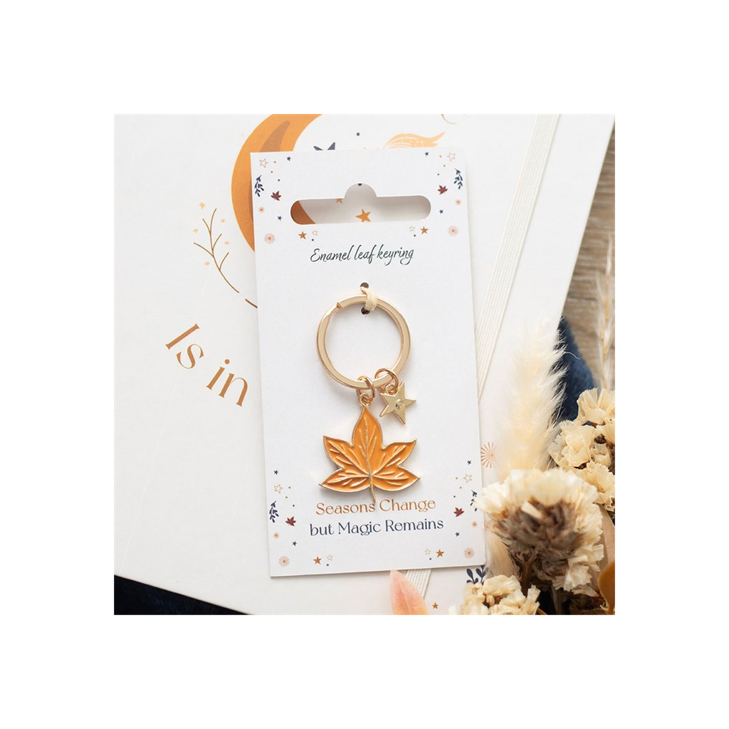 Autumn Magic Leaf Keyring