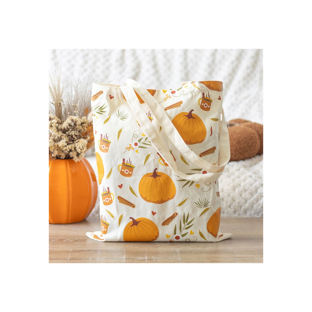 Autumn Days Print Polycotton Tote Bag