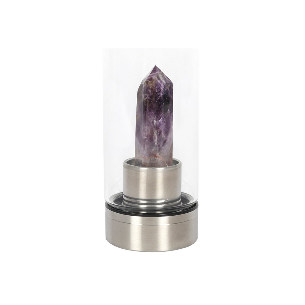 Amethyst Calming Glass Water Bottle