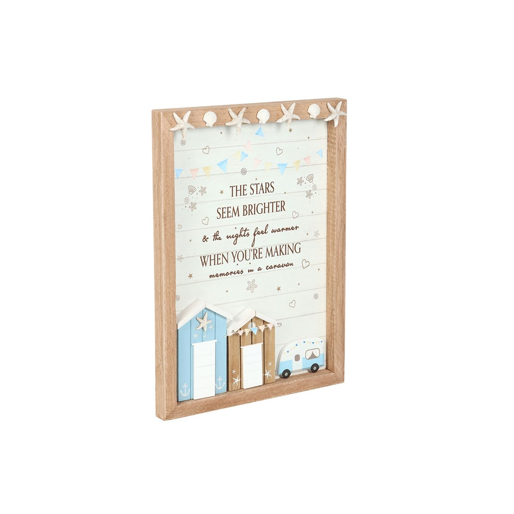 The Stars Seem Brighter 3D Shell Caravan Plaque