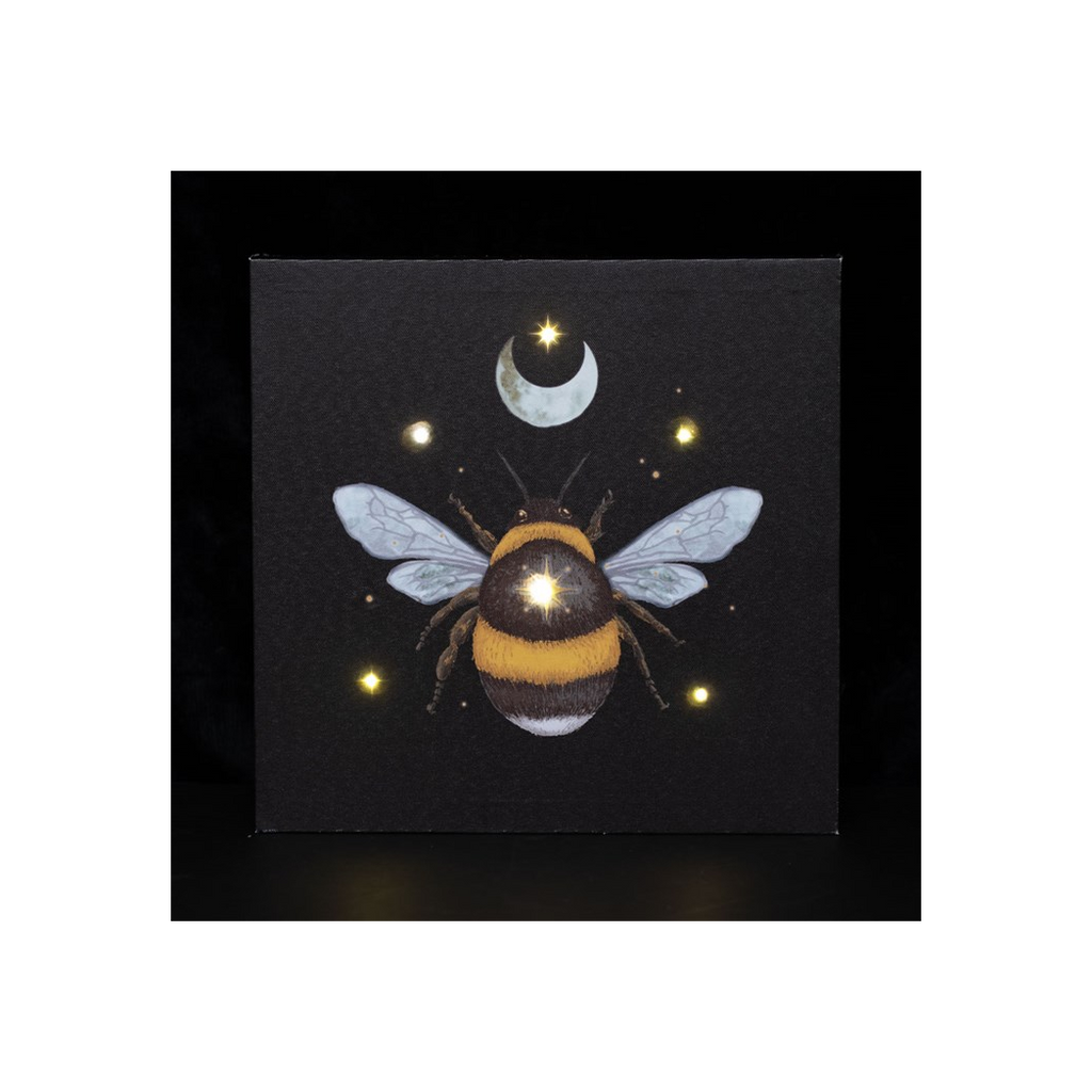 Forest Bee Light Up Canvas Plaque