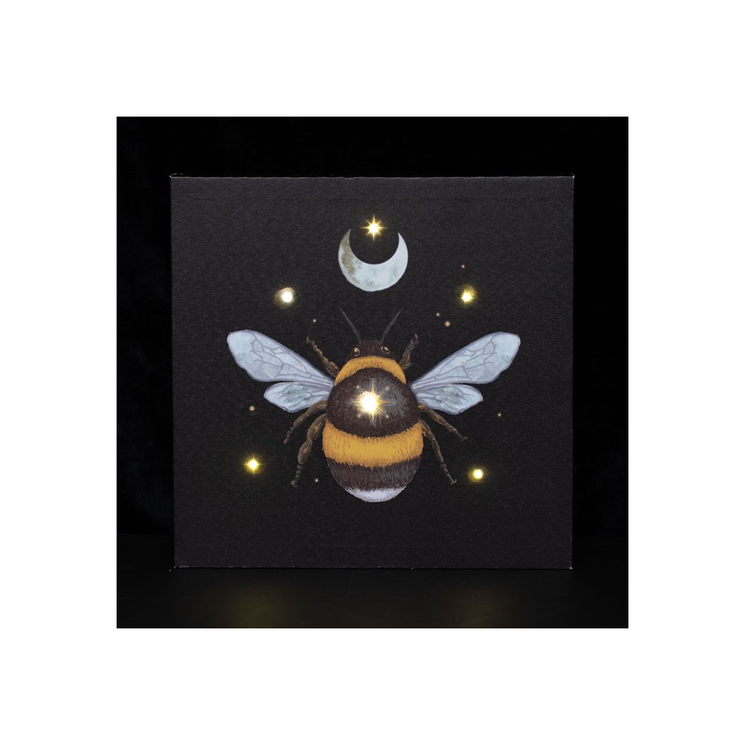 Forest Bee Light Up Canvas Plaque