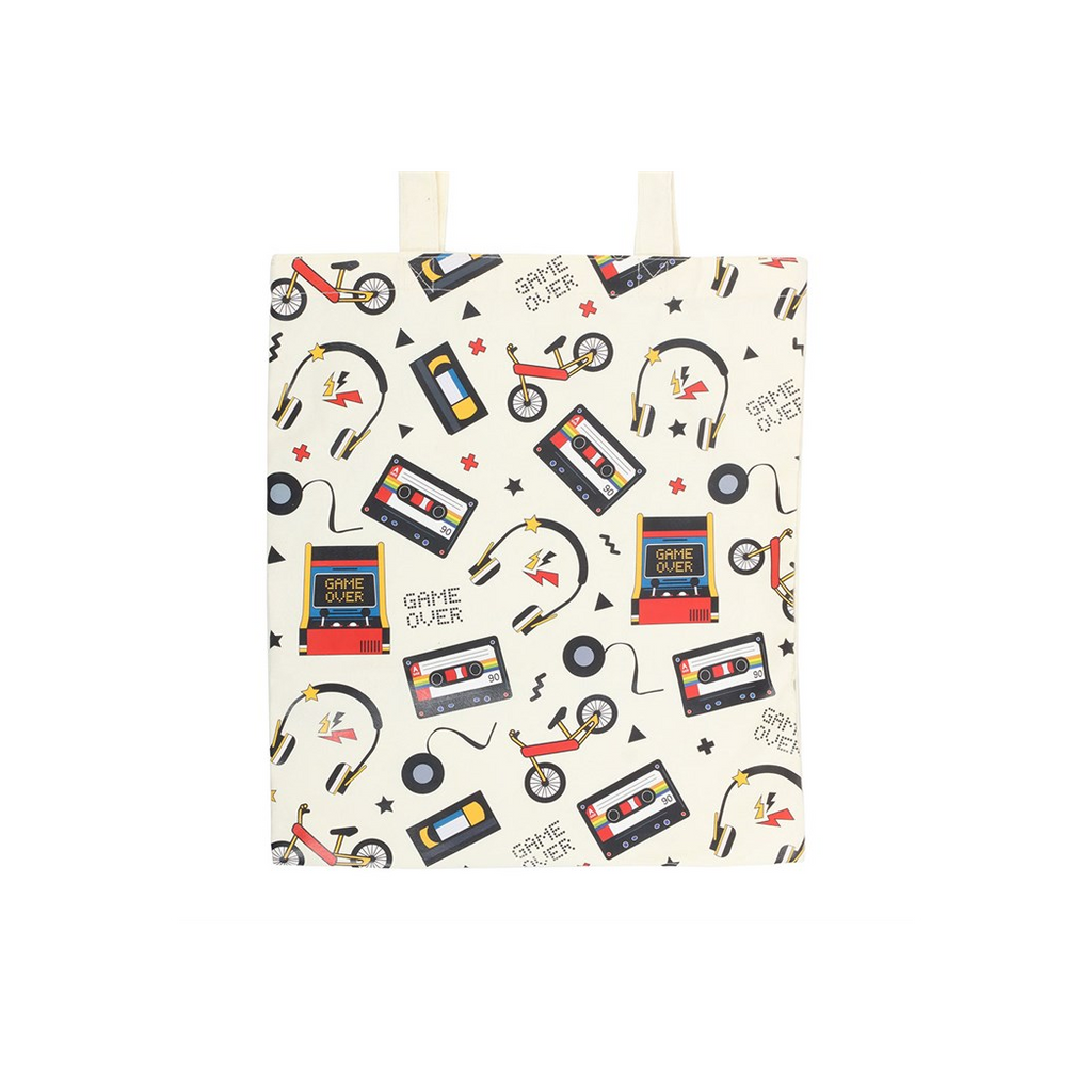 Retro 80s Print Polycotton Tote Bag