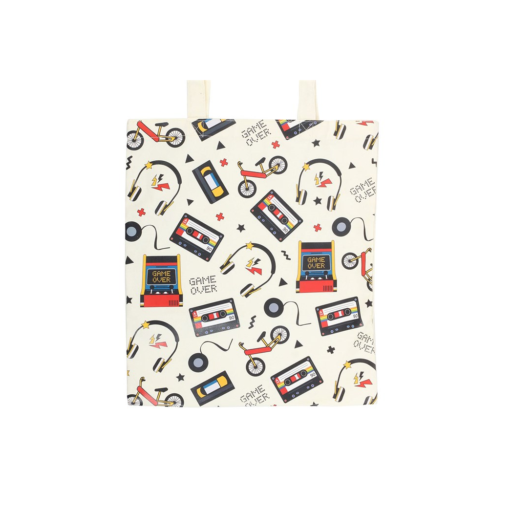 Retro 80s Print Polycotton Tote Bag