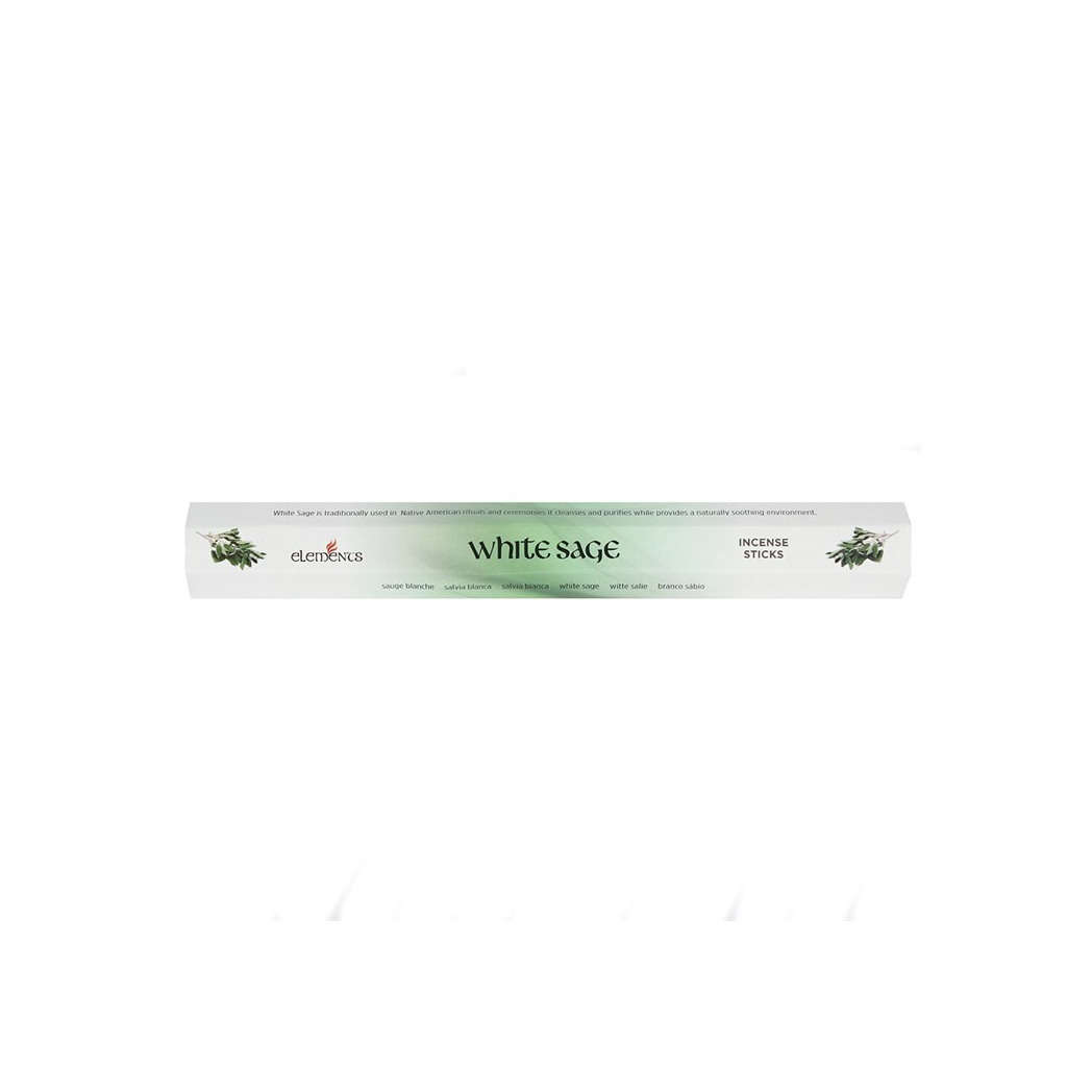 Set of 6 Packets of Elements White Sage Incense Sticks