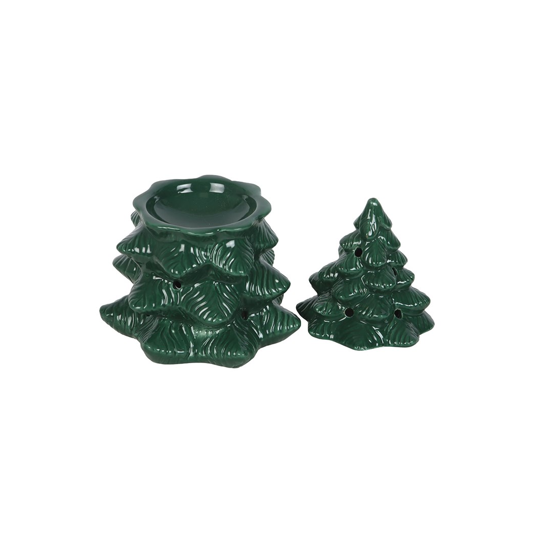 Green Fir Tree Oil Burner and Wax Warmer
