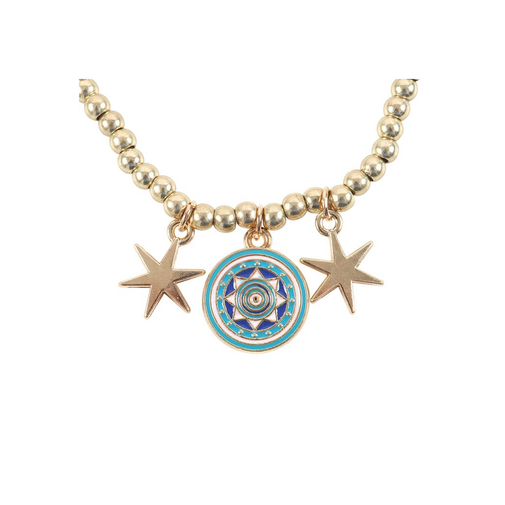All Seeing Eye Beaded Charm Bracelet