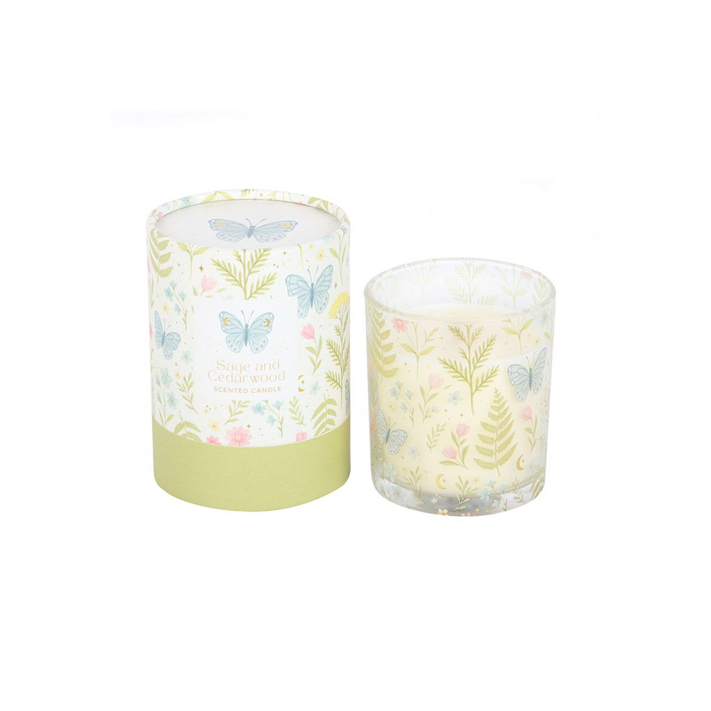 Luna Bloom Butterfly Sage and Cedarwood Candle