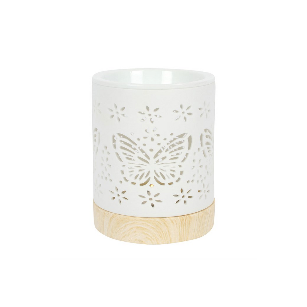 Matte Ceramic Butterfly Oil Burner