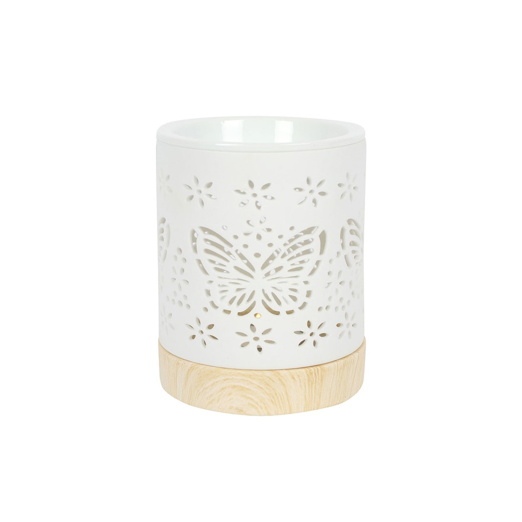 Matte Ceramic Butterfly Oil Burner
