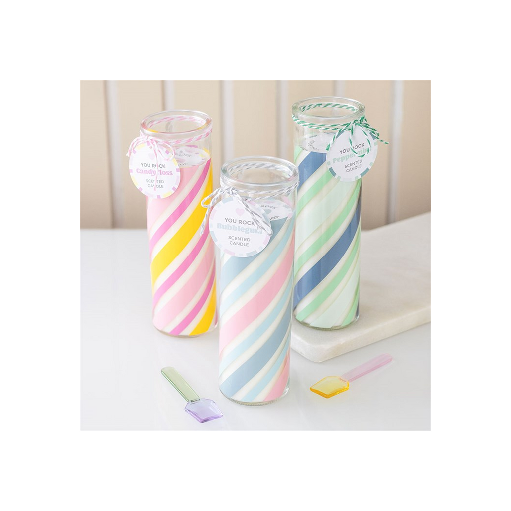 Candy Stripe Candyfloss Tube Candle